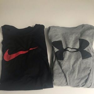 Nike and Under Armour t shirt bundle Youth XL